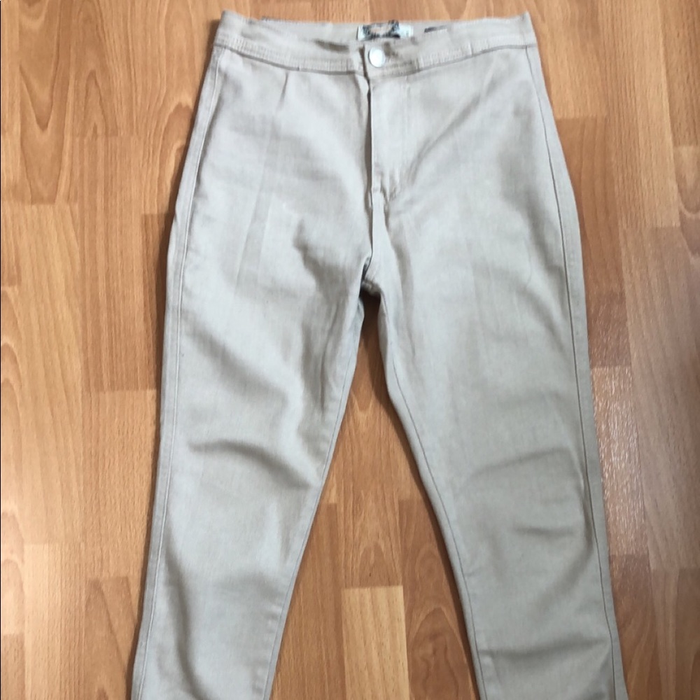 High waisted khaki pants
